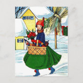 Vintage-kerstBriefkaart Feestdagenkaart (Voorkant)