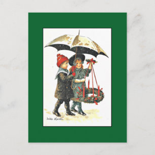 Vintage-kerstBriefkaart van Jenny Nystrom Briefkaart