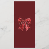 Vintage kerstbruiloft feestelijk menu (Achterkant)