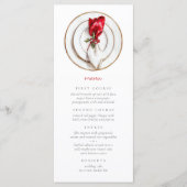 Vintage kerstbruiloft feestelijk menu (Voorkant)