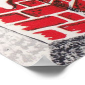 Vintage kerstcaca Santa poster (Hoek)