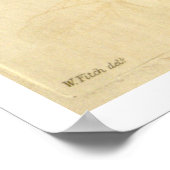 Vintage-kerstcactus Poster (Hoek)