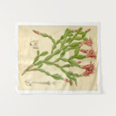 Vintage-kerstcactus Wandkleed (Voorkant (horizontaal))