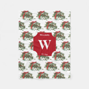 Vintage-kerstcadeau-feestdag Fleece Deken