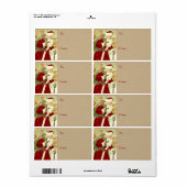 Vintage kerstcadeau Labels - groot (Full Sheet)