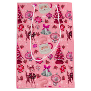 Vintage kerstcadeau medium cadeauzakje