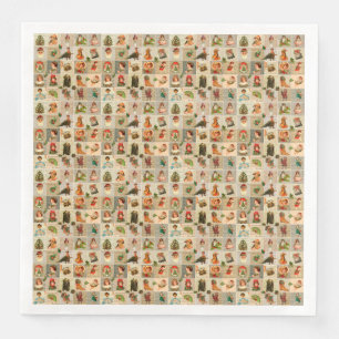 Vintage kerstcadeau servet