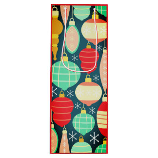 Vintage kerstcadeau wijn cadeautas