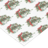 Vintage kerstcadeaufeestdag tafelkleed (Gekanteld)