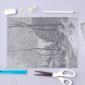 Vintage kerstcadeaupapier WINTER STROLL Tissuepapier (Craft)