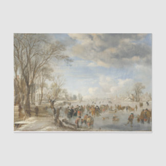 Vintage-kerstcadeaupapierWINTER IN HOLLAND Tissuepapier