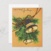 Vintage kerstcadeautjes feestdagenkaart (Voorkant / Achterkant)