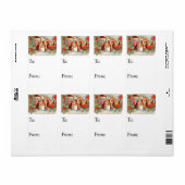 Vintage kerstcadeautjes Label (Full Sheet)