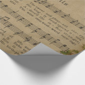 Vintage kerstcarol — Muziekblad Cadeaupapier (Hoek)
