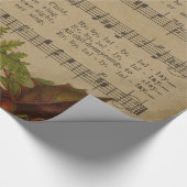 Vintage kerstcarol — Muziekblad Cadeaupapier (Hoek)