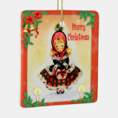 Vintage KerstCaroler Keramisch Ornament (Rechts)