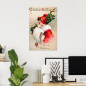 Vintage kerstdame Holiday poster (Thuiskantoor)