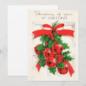 Vintage kerstdeuren feestdagenkaart (Voorkant / Achterkant)