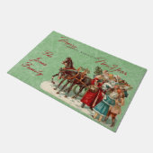 Vintage kerstdeurmat deurmat (Schuin)