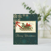 Vintage kerstdij, Mistletoe Snowflakes (Staand voorkant)