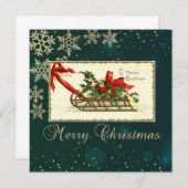 Vintage kerstdij, Mistletoe Snowflakes (Voorkant / Achterkant)