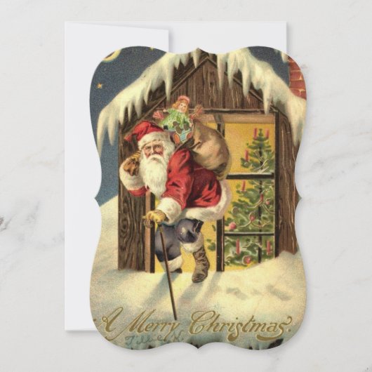 Vintage: Kerstdiner - Kaart (Voorkant)