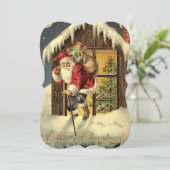 Vintage: Kerstdiner - Kaart (Staand voorkant)