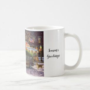 Vintage kerstdiner koffiemok
