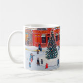 Vintage kerstdorp koffiemok (Links)