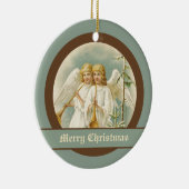 Vintage Kerstengelen met bugles ornamenten (Rechts)