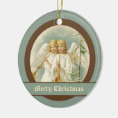 Vintage Kerstengelen met bugles ornamenten (Links)