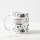 Vintage kerstexpresse-levering koffiemok (Links)