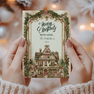 Vintage Kerstfeest Feestdagenkaart