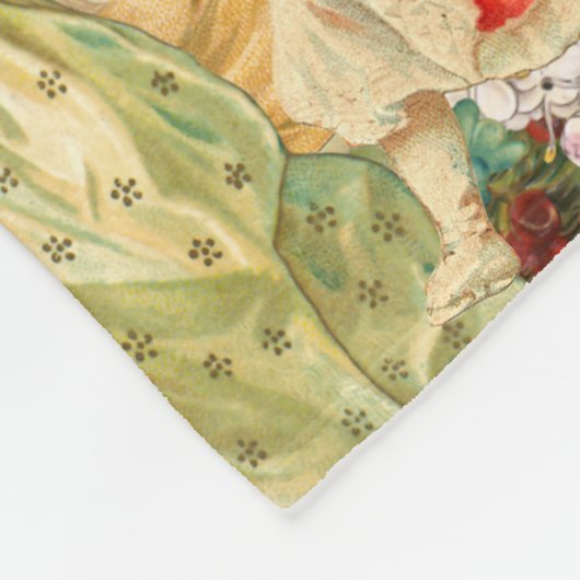 Vintage kerstfeest Fleece Blanket (Hoek)