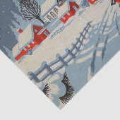 Vintage Kerstfeest Holiday tissue Tissuepapier (Detail)