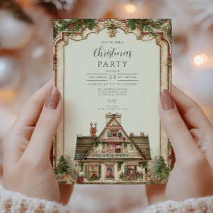 Vintage Kerstfeest Kaart