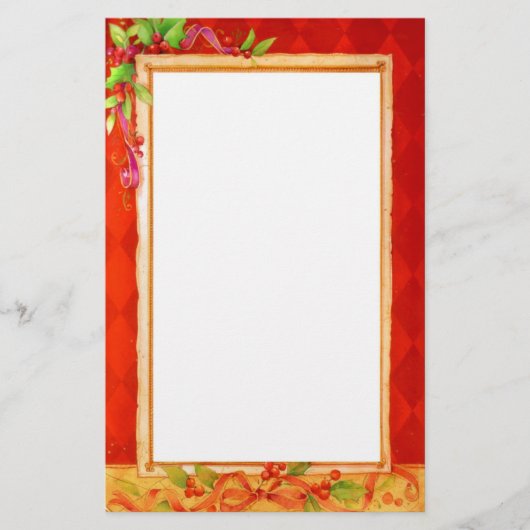 Vintage kerstfeestartikelen briefpapier (Voorkant)