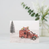 Vintage-kerstfeestdag Briefkaart (Staand voorkant)