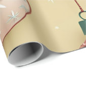 Vintage kerstfeestdag cadeaupapier (Rol Hoek)