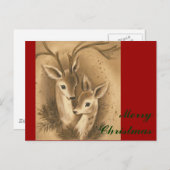 Vintage-kerstfeestdag Feestdagenkaart (Voorkant / Achterkant)