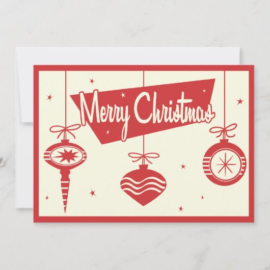 Vintage-kerstfeestdag Kaart (Voorkant)