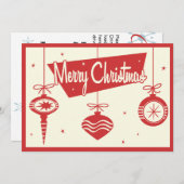 Vintage-kerstfeestdag Kaart (Voorkant / Achterkant)