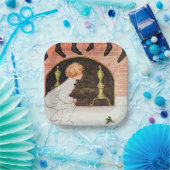 Vintage-kerstfeestdag Papieren Bordje (Feest)