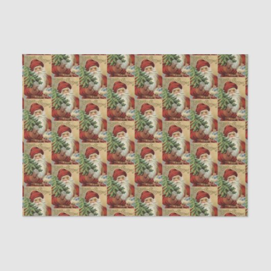 Vintage kerstfeestdag — Sinterkletsen Tissuepapier (Voorkant)