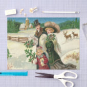 Vintage-kerstfeestdag Tissuepapier (Craft)