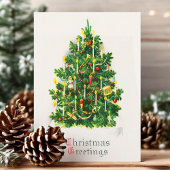 Vintage kerstfeestdagen Briefkaart