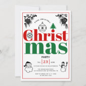 Vintage kerstfeestdagen kaart (Voorkant)