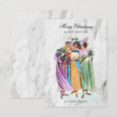 Vintage-kerstfeestdagen met aangepaste omhaal (Voorkant / Achterkant)