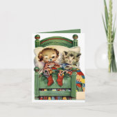 Vintage kerstfeestelijke Kaart (Voorkant)