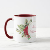 Vintage kerstfloral mok (Links)